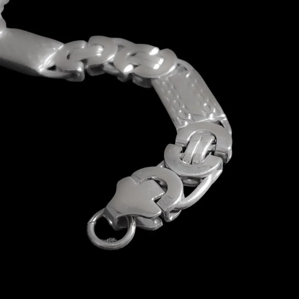 Stainless steel Greek Link Bracelet